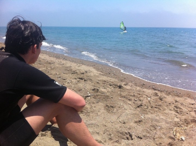 Descansando en la playa